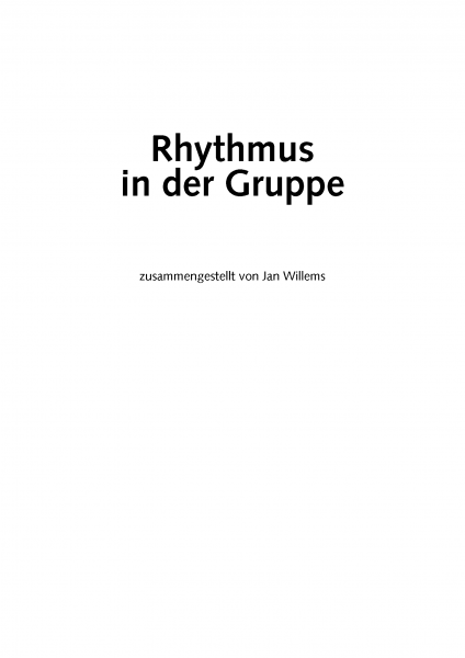 JW015 Rhythmus in der Gruppe / Jan Willems