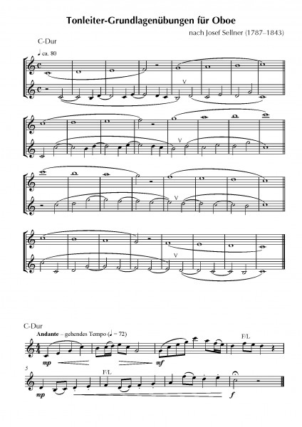 KFW-JW001 Tonleiter-Grundlagenübungen für Oboe