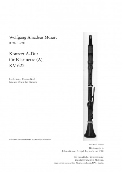 TG-JW001 Mozart, KV622 A-Dur Reformedition