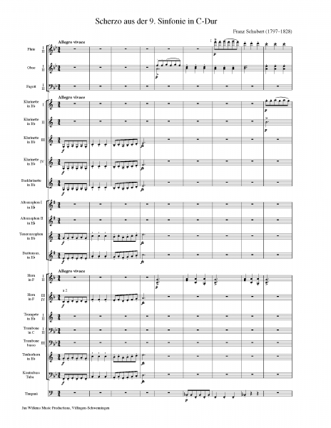 JW017 Scherzo Sinfonie Nr. 9 von Franz Schubert